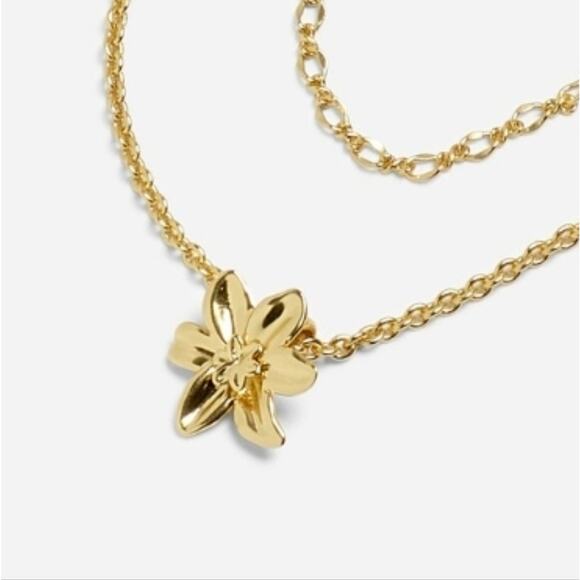 NEW Madewell Gold Flower Pendant Necklace - Picture 4 of 13
